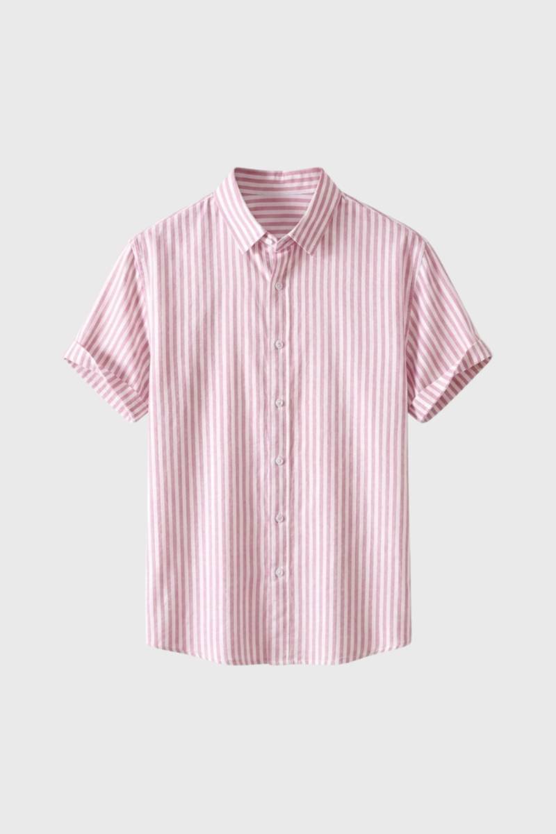 Men’s Printed Button Front Shirt With Neat Collar