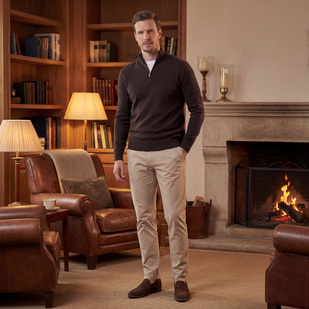 Mocassini da uomo in camoscio con morsetto, classici e eleganti, scarpe slip-on