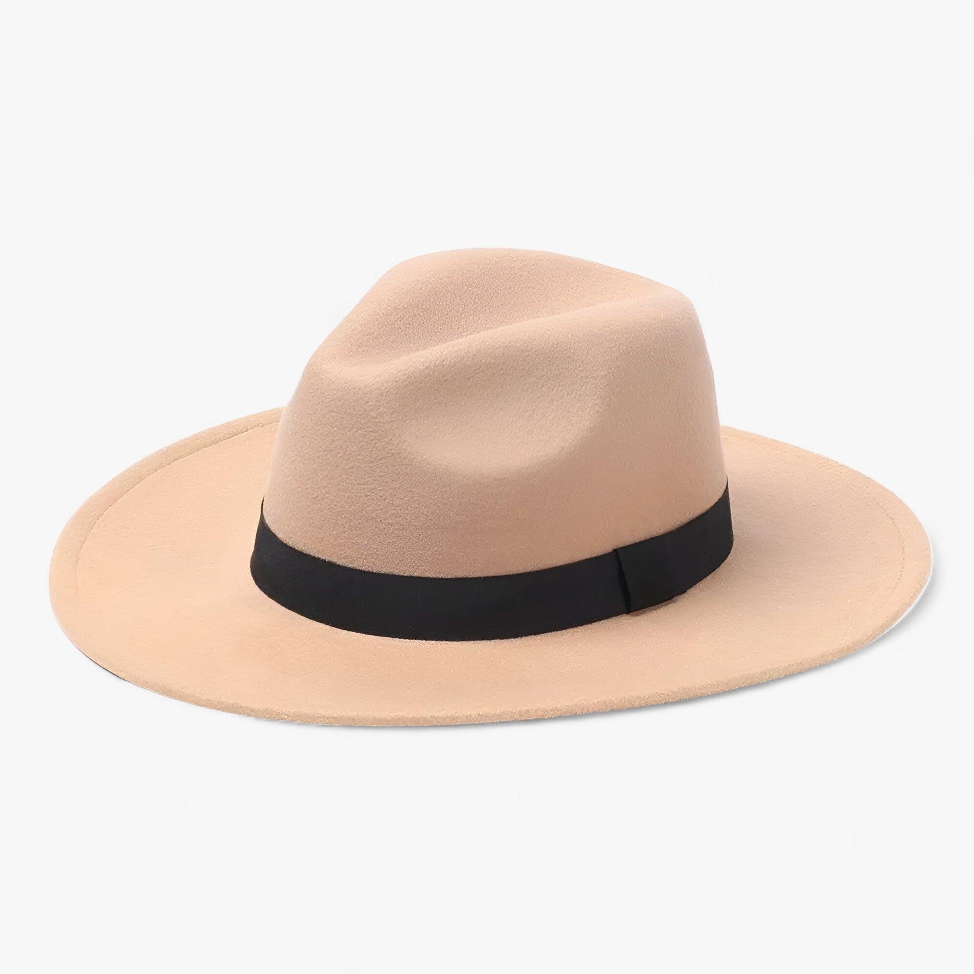 Women’s Wool Felt Fedora Hat – Water-Repellent Vintage Style for Autumn and Winter