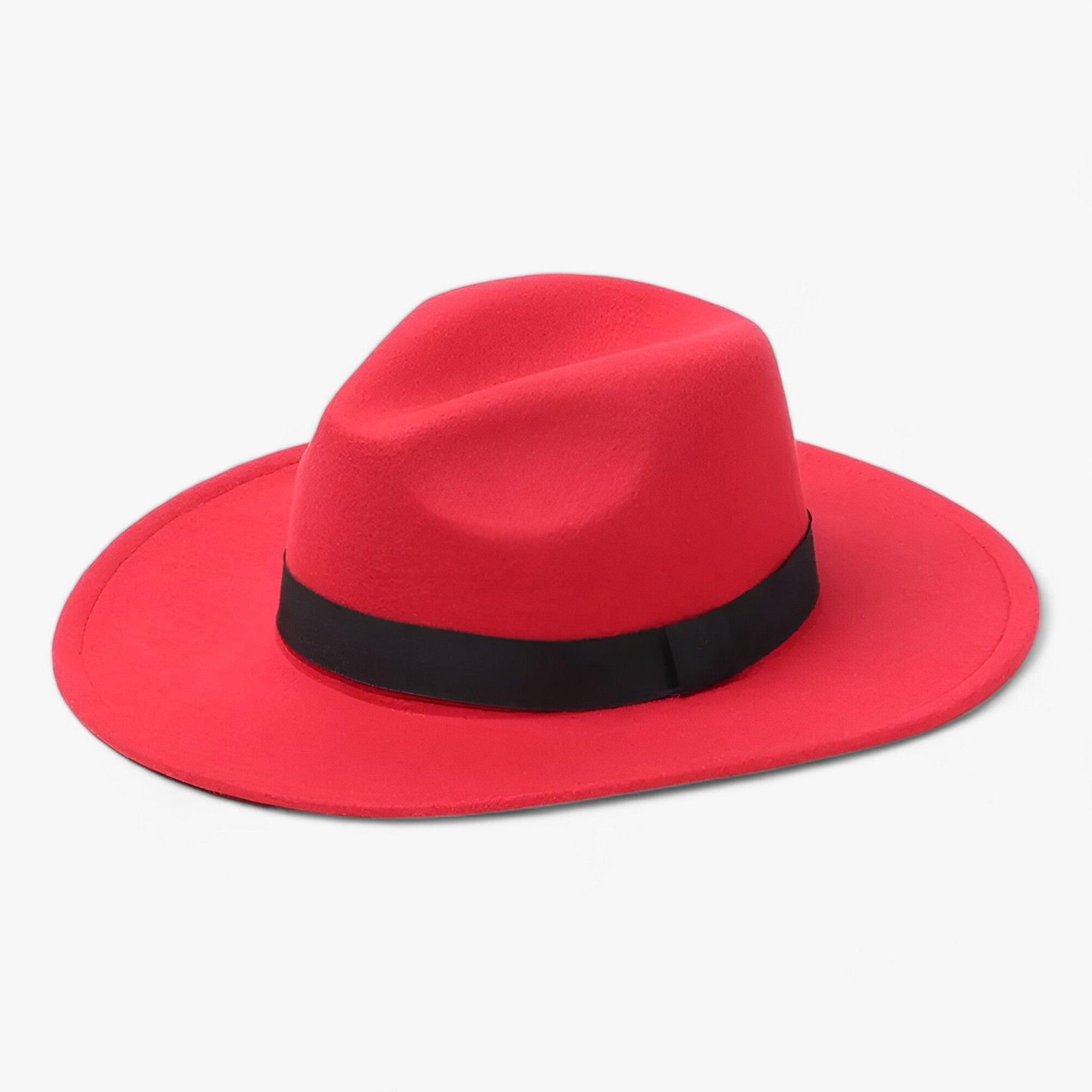 Women’s Wool Felt Fedora Hat – Water-Repellent Vintage Style for Autumn and Winter