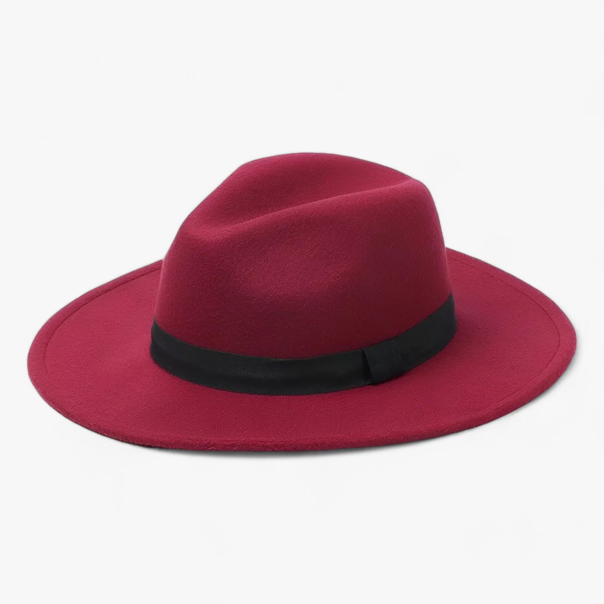 Women’s Wool Felt Fedora Hat – Water-Repellent Vintage Style for Autumn and Winter