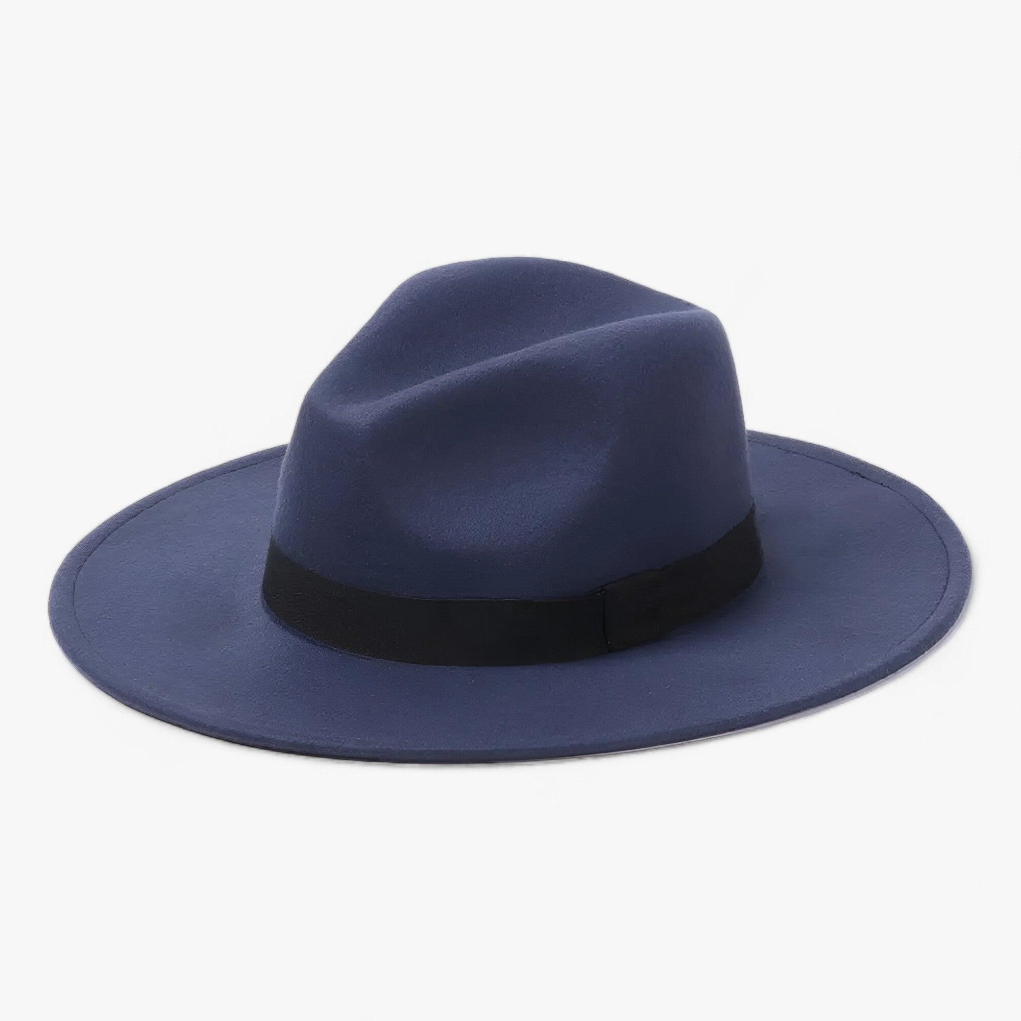 Women’s Wool Felt Fedora Hat – Water-Repellent Vintage Style for Autumn and Winter