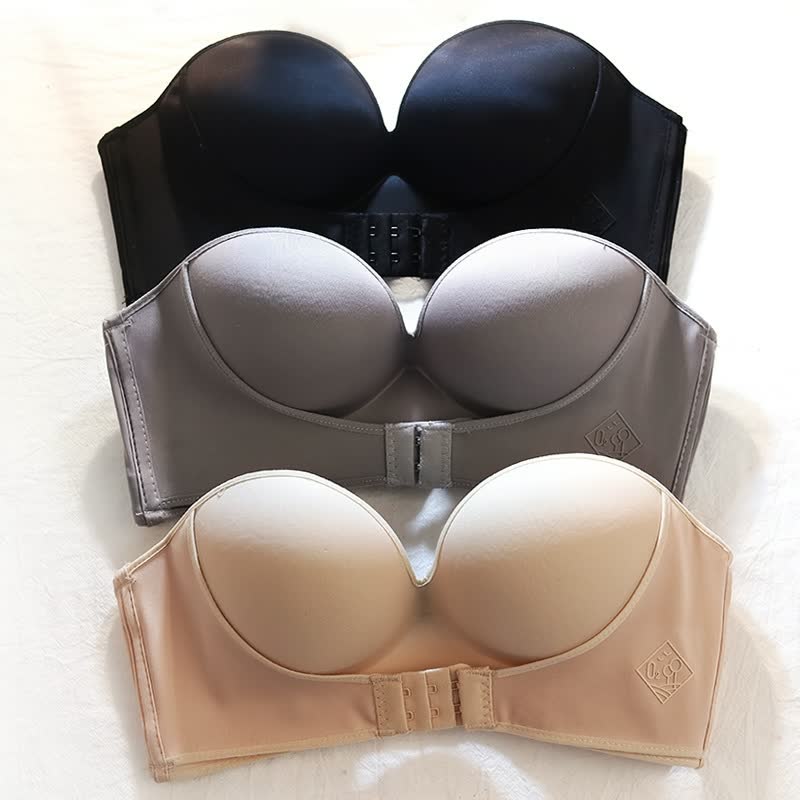 Sujetador push-up sin tirantes para mujer, ajuste suave y moldeado