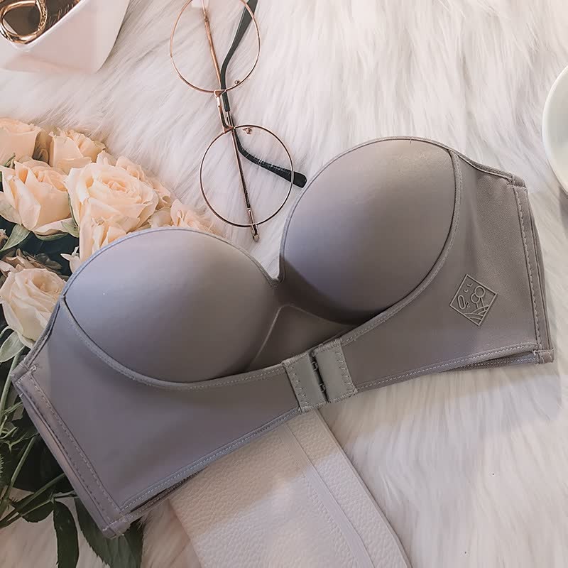 Sujetador push-up sin tirantes para mujer, ajuste suave y moldeado