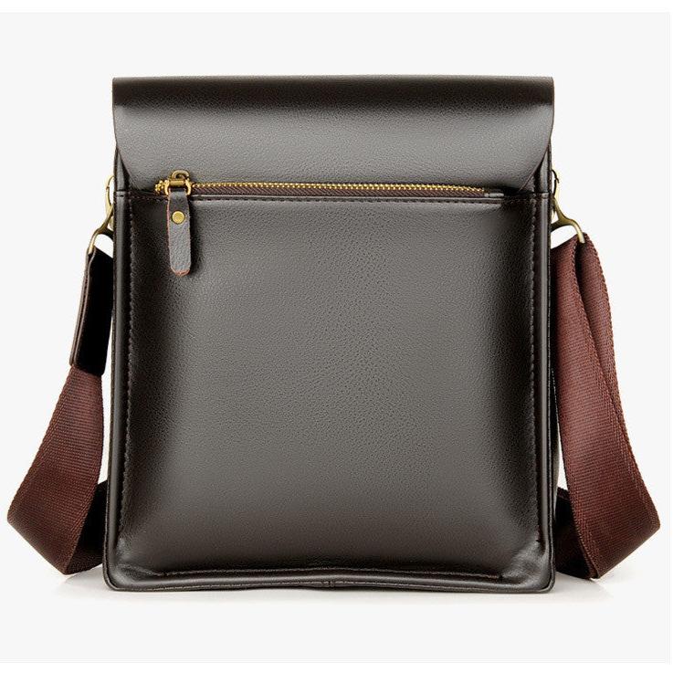 Skuldertaske til mænd med flere rum – kompakt crossbody-taske til hverdagens nødvendigheder