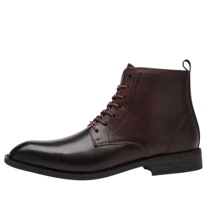 Men’s Heritage Leather Boots – Classic Lace-Up Ankle Style for Tailored and Everyday Wear