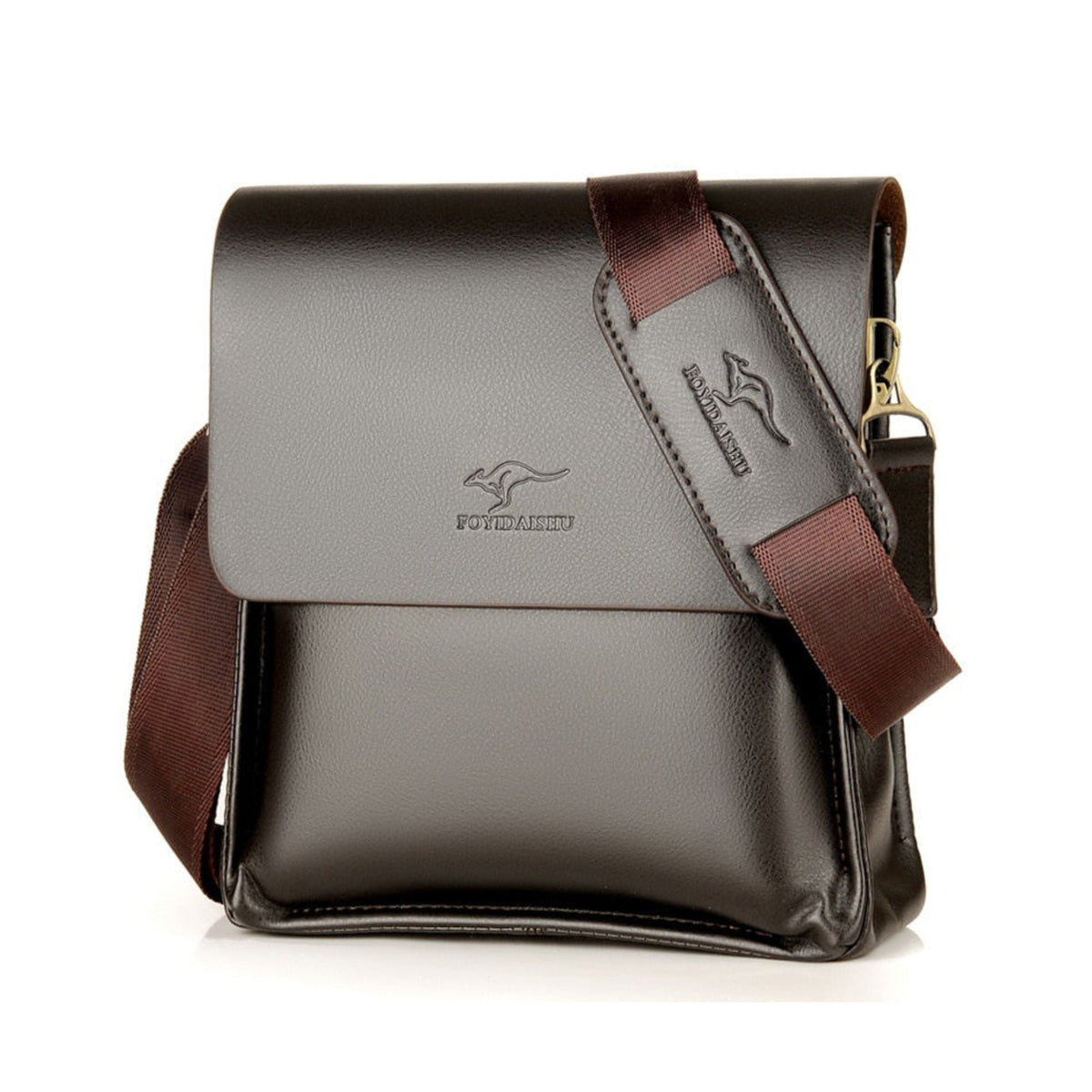 Skuldertaske til mænd med flere rum – kompakt crossbody-taske til hverdagens nødvendigheder