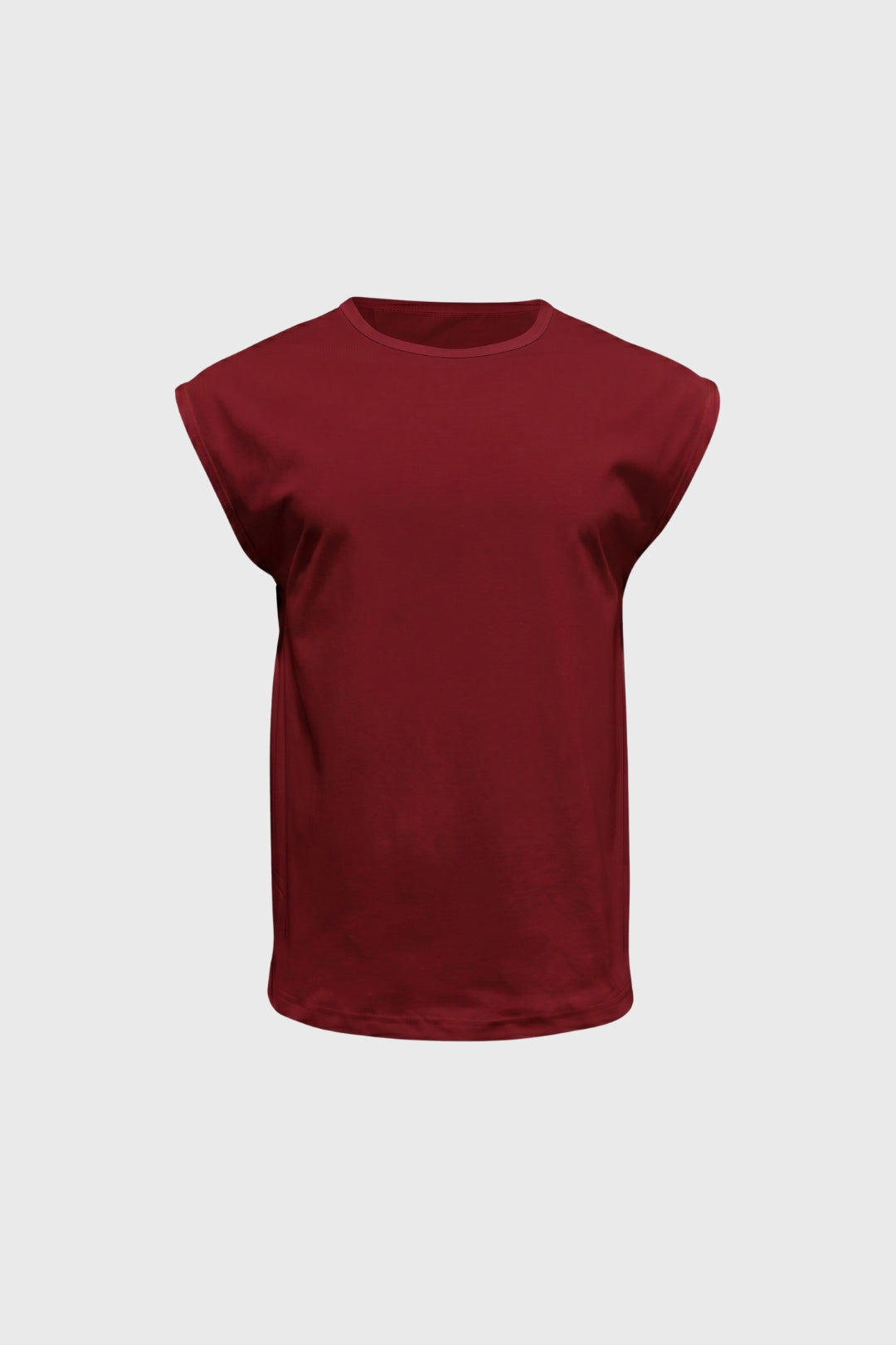 Men’s Sleeveless T-Shirt Boxy Crew Neck Casual Top