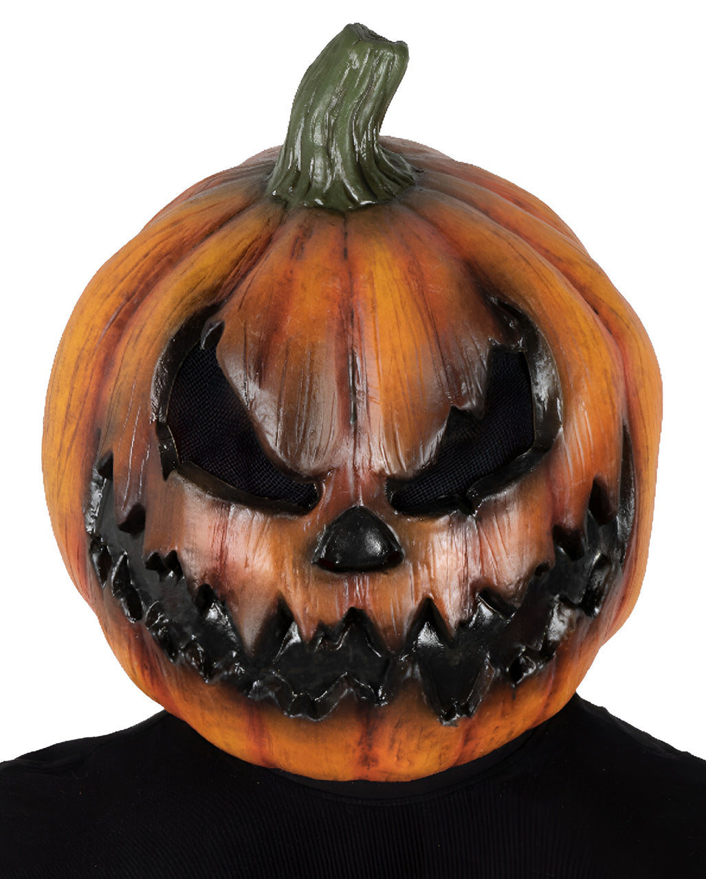 Aikuisten demonipumpun käsinmaalattu täyspään lateksinen halloween-naamio