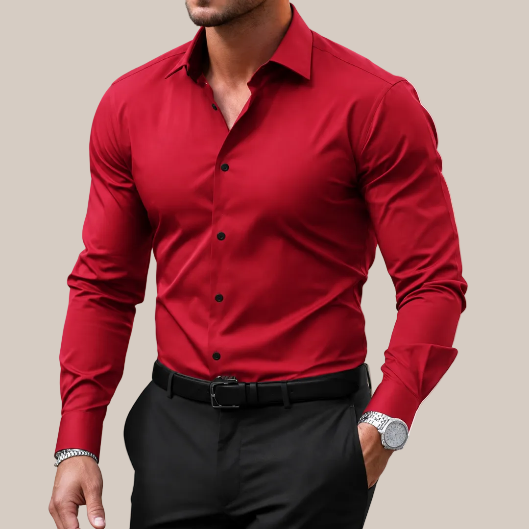Camicia da uomo a maniche lunghe dalla vestibilità slim - Camicia classica con bottoni per l'ufficio e i look casual eleganti