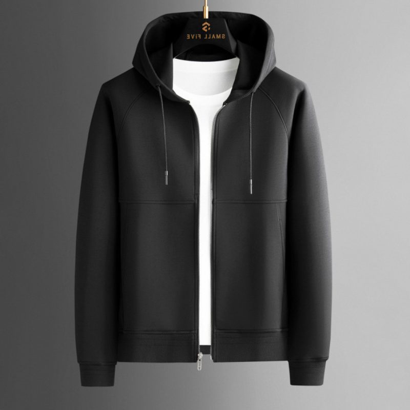 Men’s Zip-Up Tracksuit – Hooded Jacket and Jogger Set with Drawstring Waist for Casual Everyday Wear