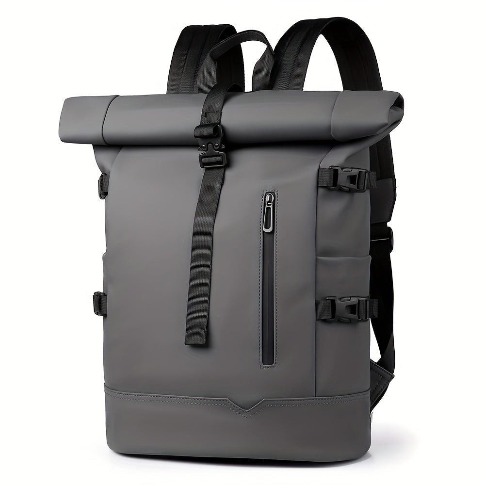 Sac à dos à fermeture enroulable pour homme - Sac de voyage déperlant avec bretelles réglables et fermeture à boucle
