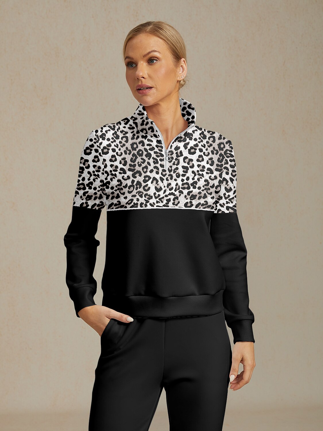 Savanna Motion cipzáras pulóver golfhoz – Szélálló, rugalmas kialakítás lélegző kényelemmel