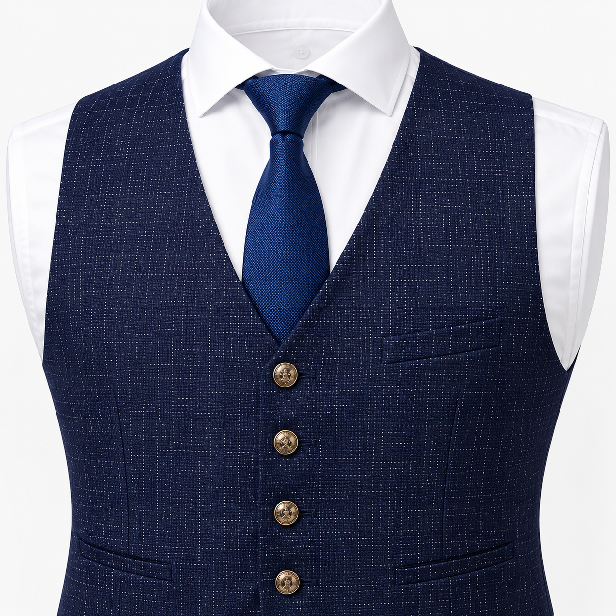Men’s Slim Fit Tweed Waistcoat – Tailored Layer for Smart and Formal Wear