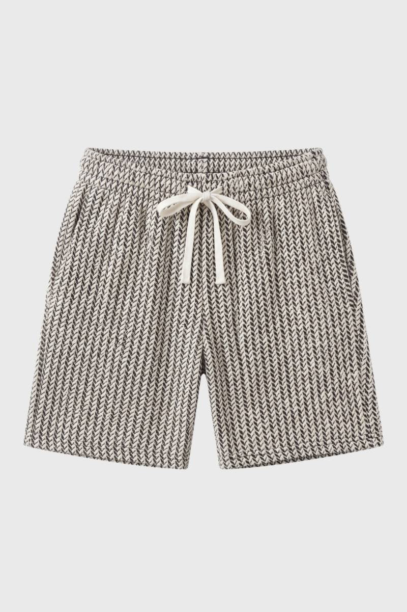 Herreshorts med snøre, trykt, afslappet fritidspasform