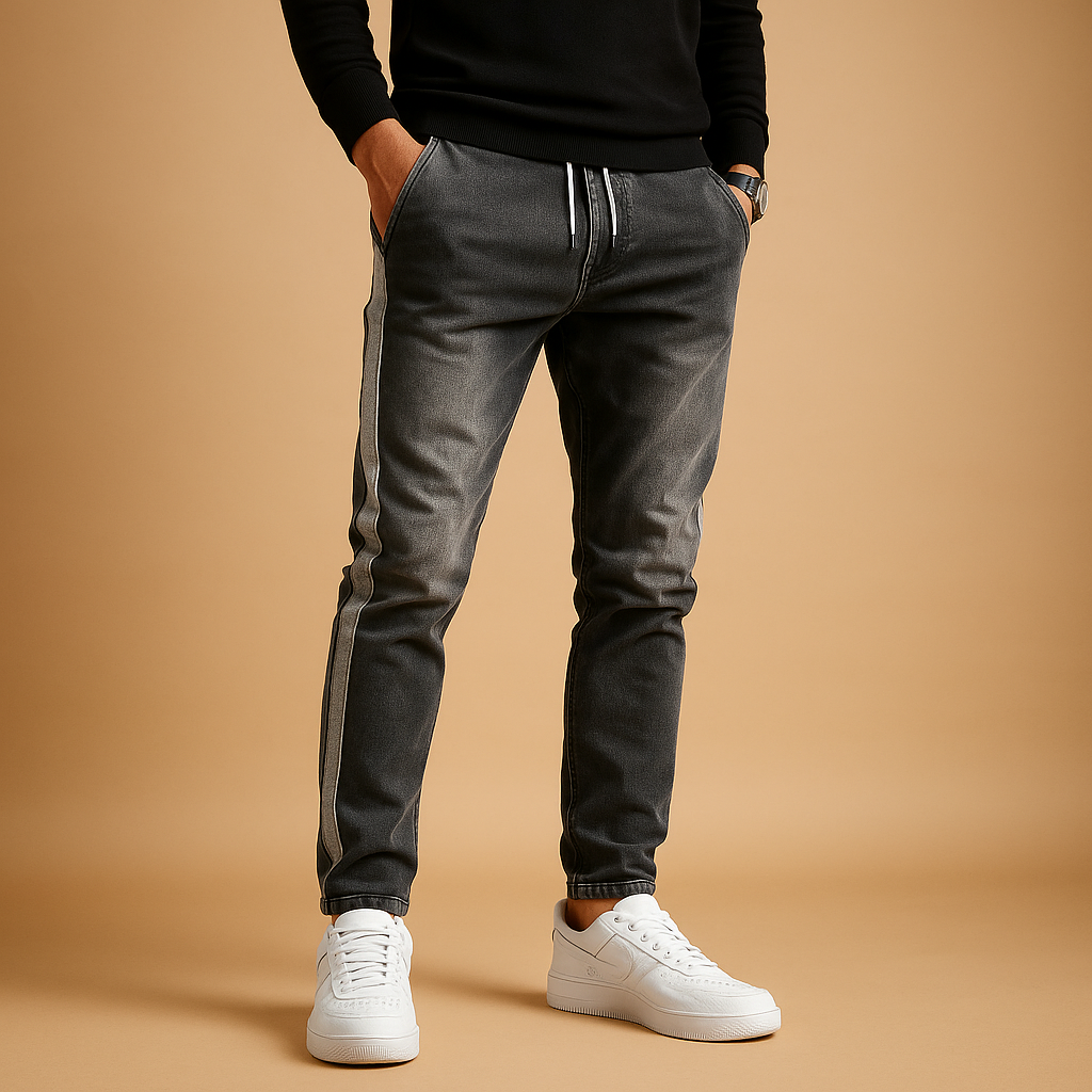 Men’s Slim-Fit Stretch Denim Jeans – Comfortable Full-Length Casual Trousers for Everyday Weekend Travel and Smart Casual Wear
