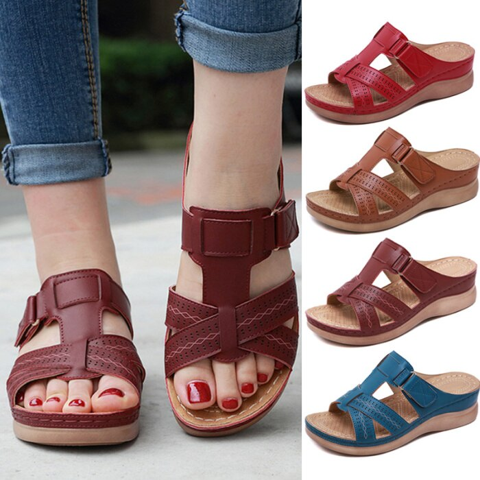 Sandalias cómodas para mujer con correa ajustable, suela acolchada, soporte ligero, zapatos de verano