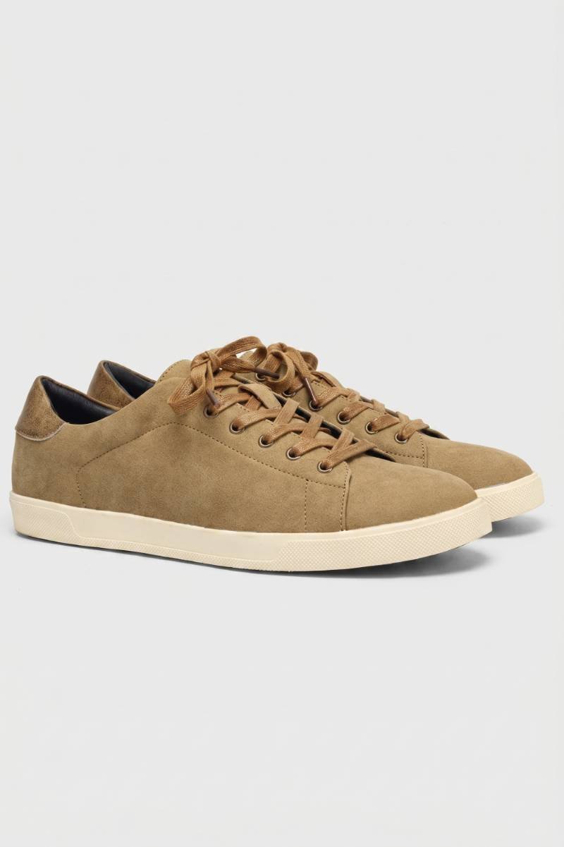 Scarpe da uomo basse con lacci in finitura scamosciata