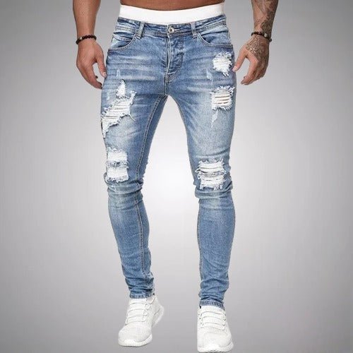 Men’s Stretch Ripped Jeans – Slim Fit Comfortable Stylish Durable Casual Everyday Denim