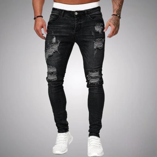 Men’s Stretch Ripped Jeans – Slim Fit Comfortable Stylish Durable Casual Everyday Denim