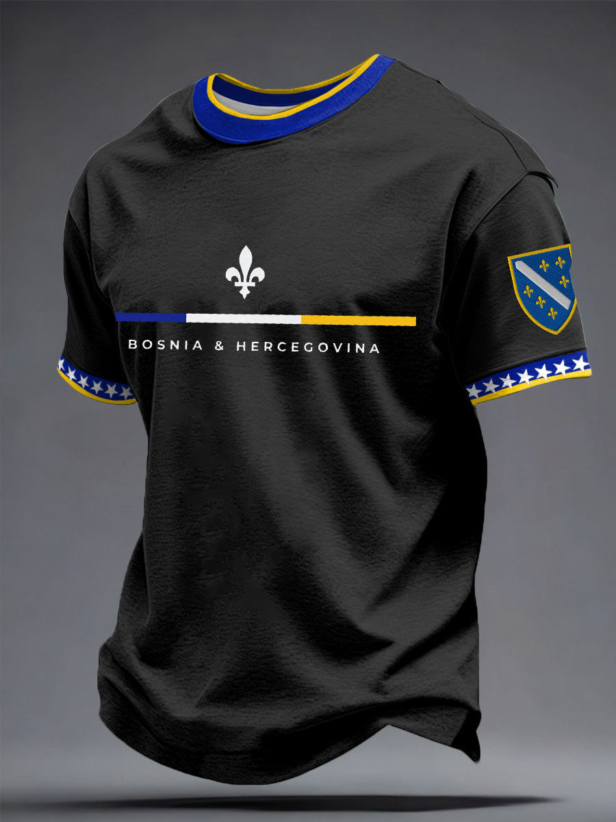 Men’s Graphic Fan T-Shirt With Short Sleeves and Crew Neck