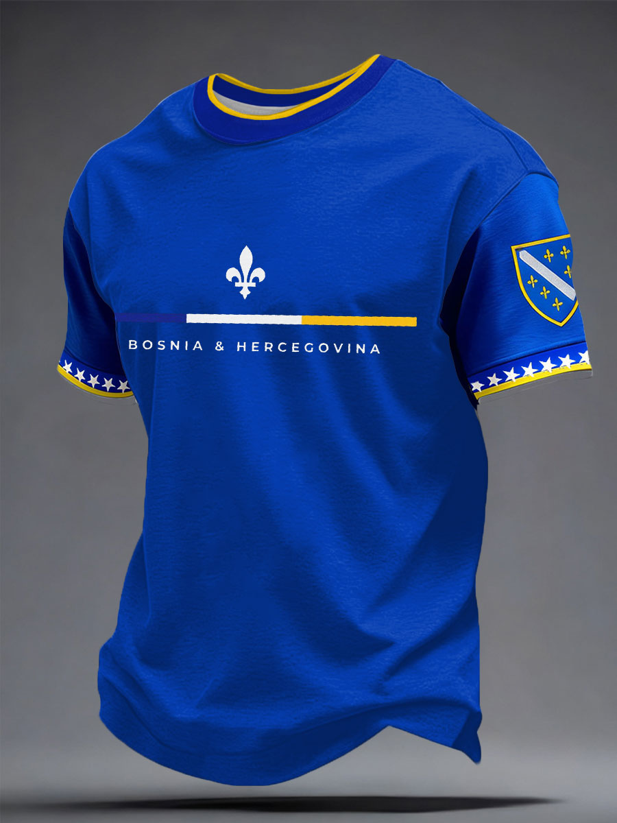 Men’s Graphic Fan T-Shirt With Short Sleeves and Crew Neck