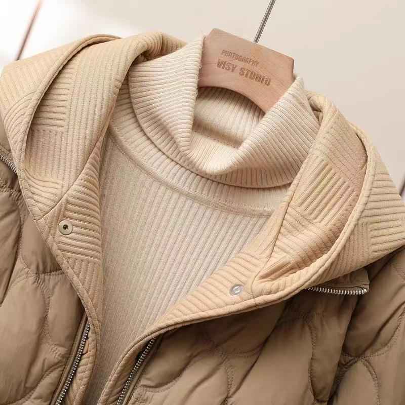 Women’s Hooded Quilted Jacket – Lightweight Padded Layer for Transitional Weather and Casual Wear