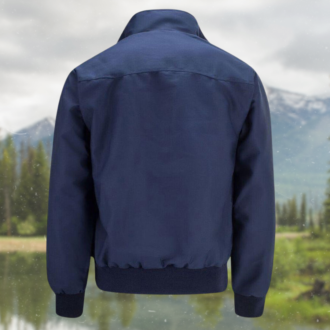Jachetă Harrington pentru bărbați – jachetă casual cu fermoar și căptușeală în carouri tartan