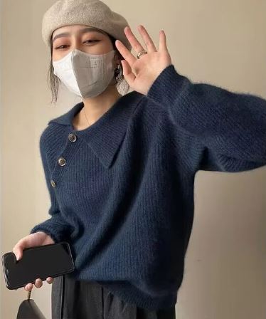 Women’s Vintage Knit Sweater for Autumn and Winter Warm Stylish Everyday Jumper