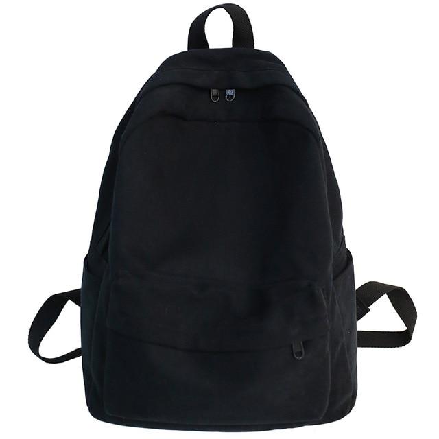 Women’s Minimalist Canvas Backpack – Water-Repellent Lightweight Multi-Pocket Bag with Laptop Compartment for School Work and Travel