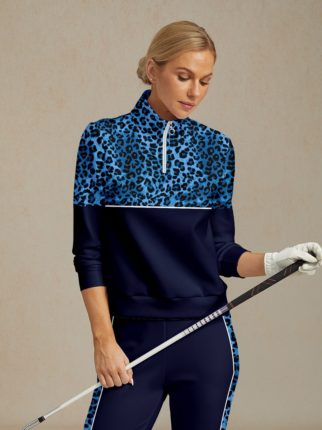 Savanna Motion cipzáras pulóver golfhoz – Szélálló, rugalmas kialakítás lélegző kényelemmel