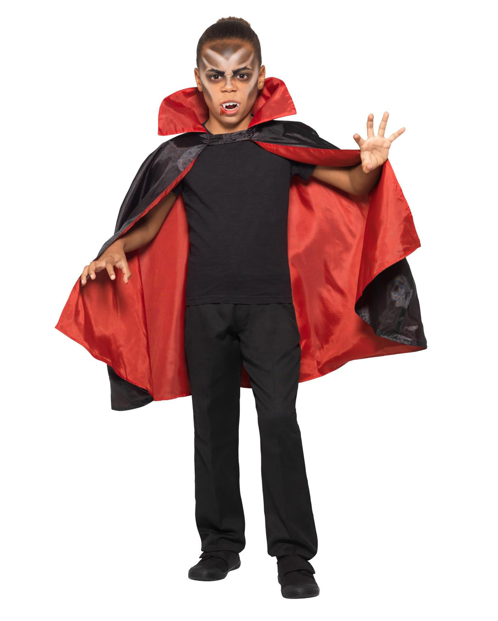 Dětský oboustranný upíří plášť se stojáčkem, halloweenský kostým
