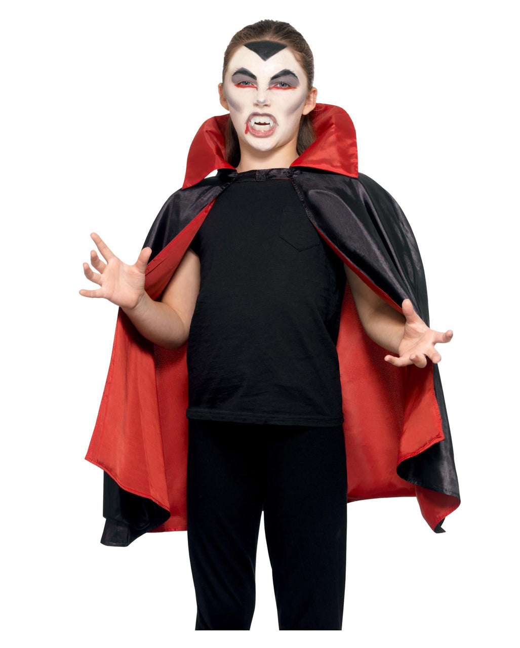 Dětský oboustranný upíří plášť se stojáčkem, halloweenský kostým