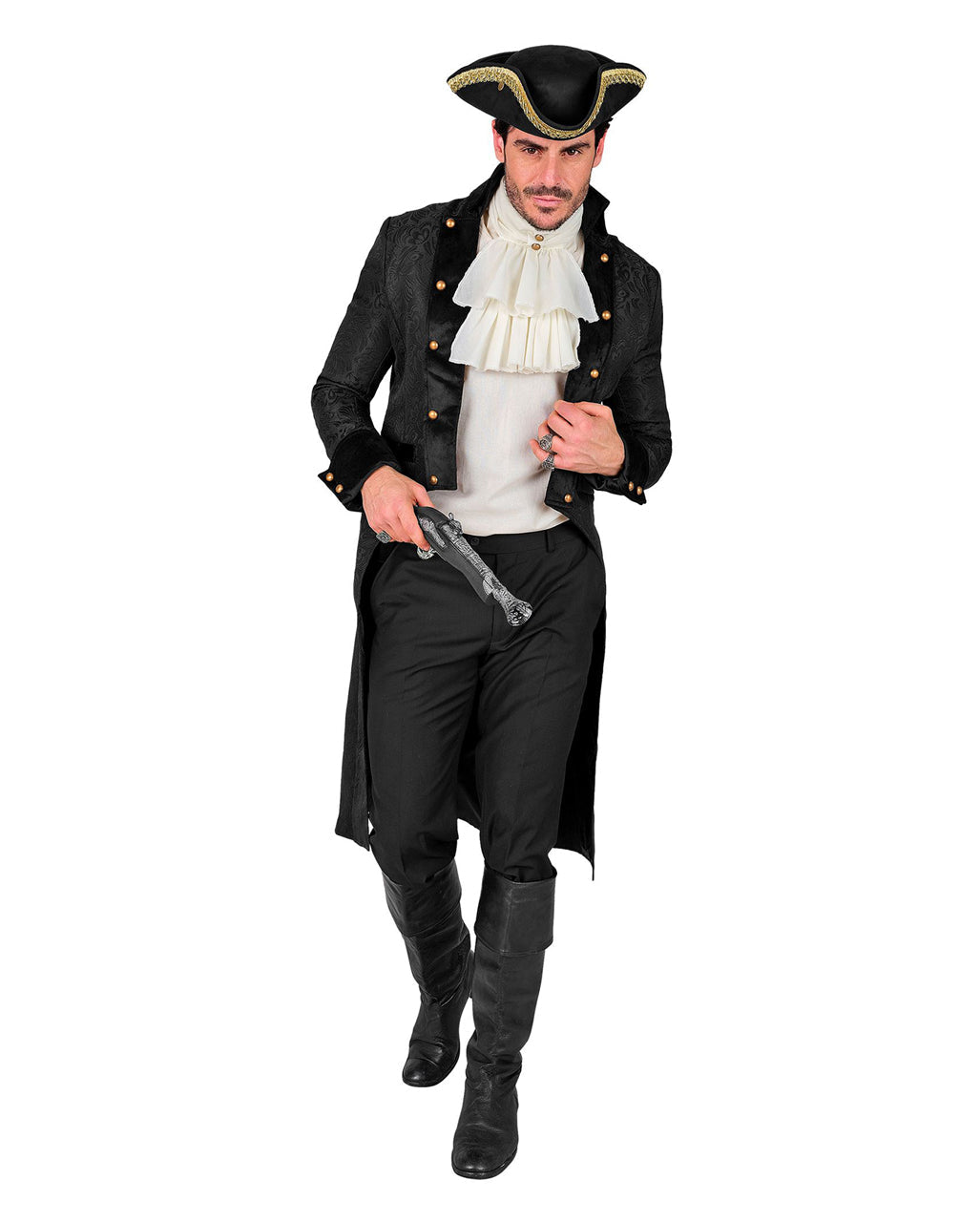 Sort victoriansk sort kostumejakke til mænd – Halloween-kostumetilbehør
