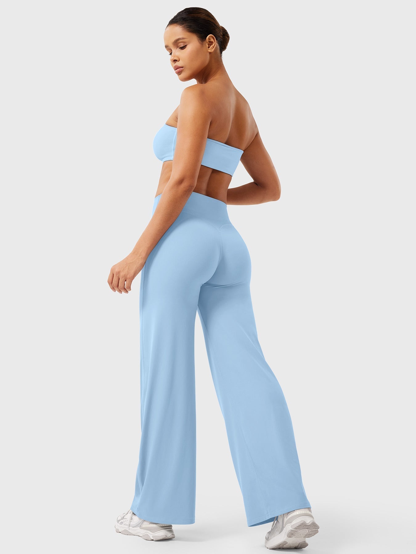 Pantalon évasé taille haute pour femme – coupe large pour tous les jours