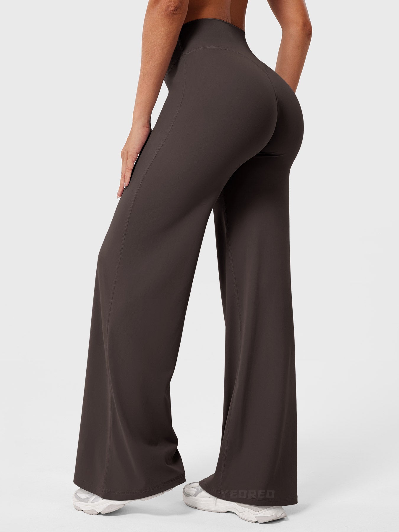 Pantalon évasé taille haute pour femme – coupe large pour tous les jours