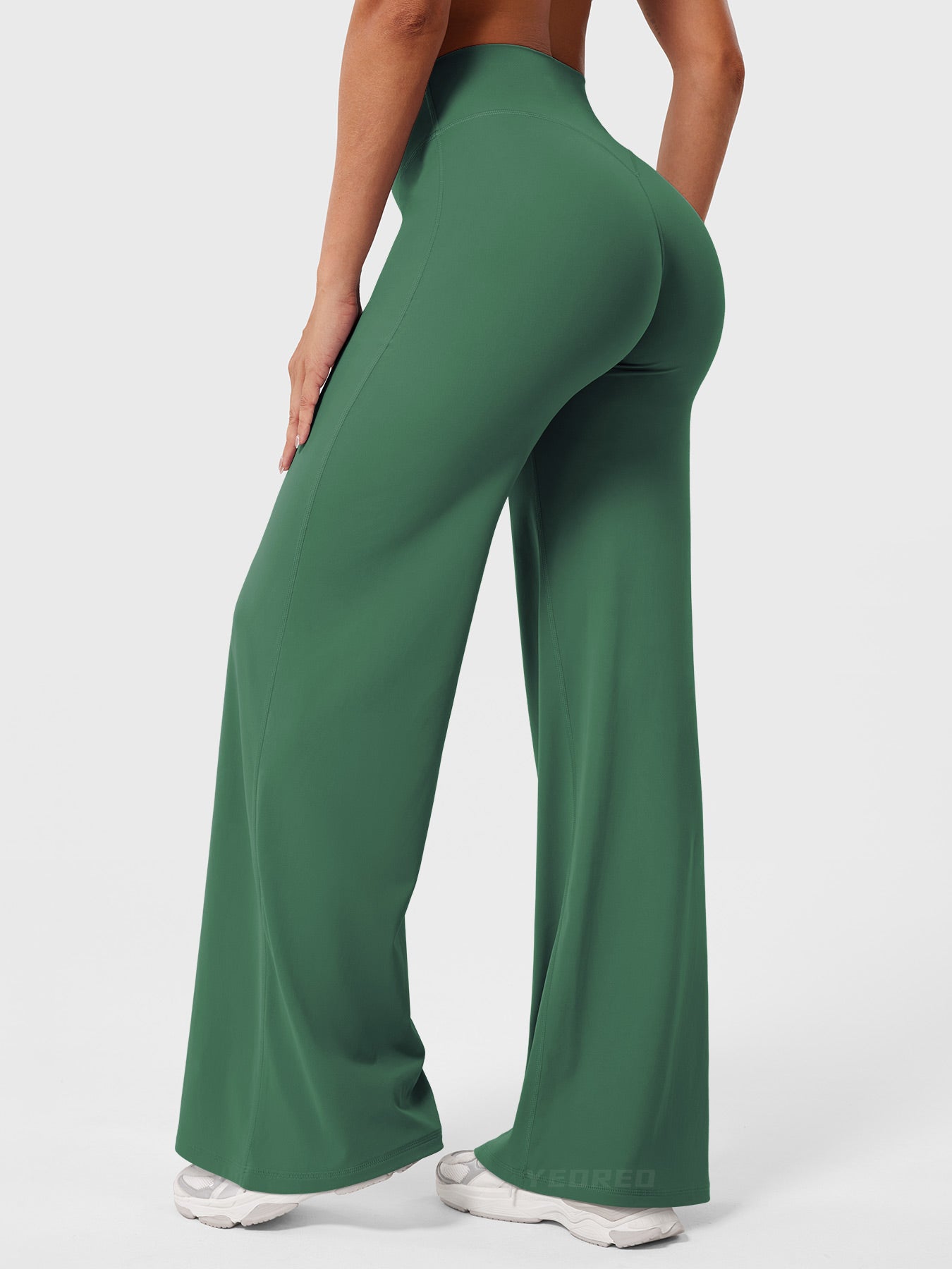 Pantalon évasé taille haute pour femme – coupe large pour tous les jours