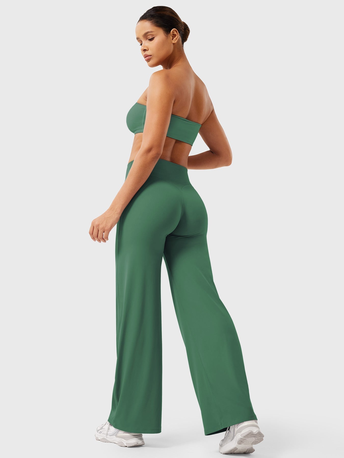 Pantalon évasé taille haute pour femme – coupe large pour tous les jours