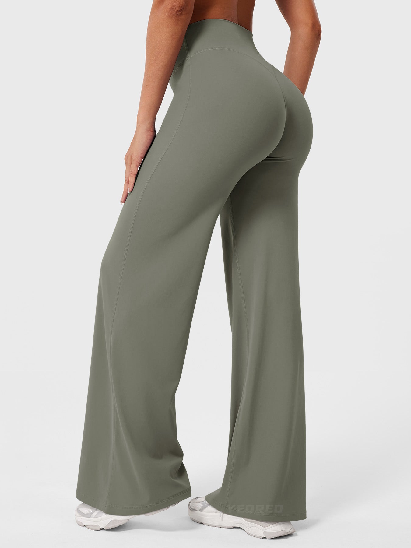 Pantalon évasé taille haute pour femme – coupe large pour tous les jours