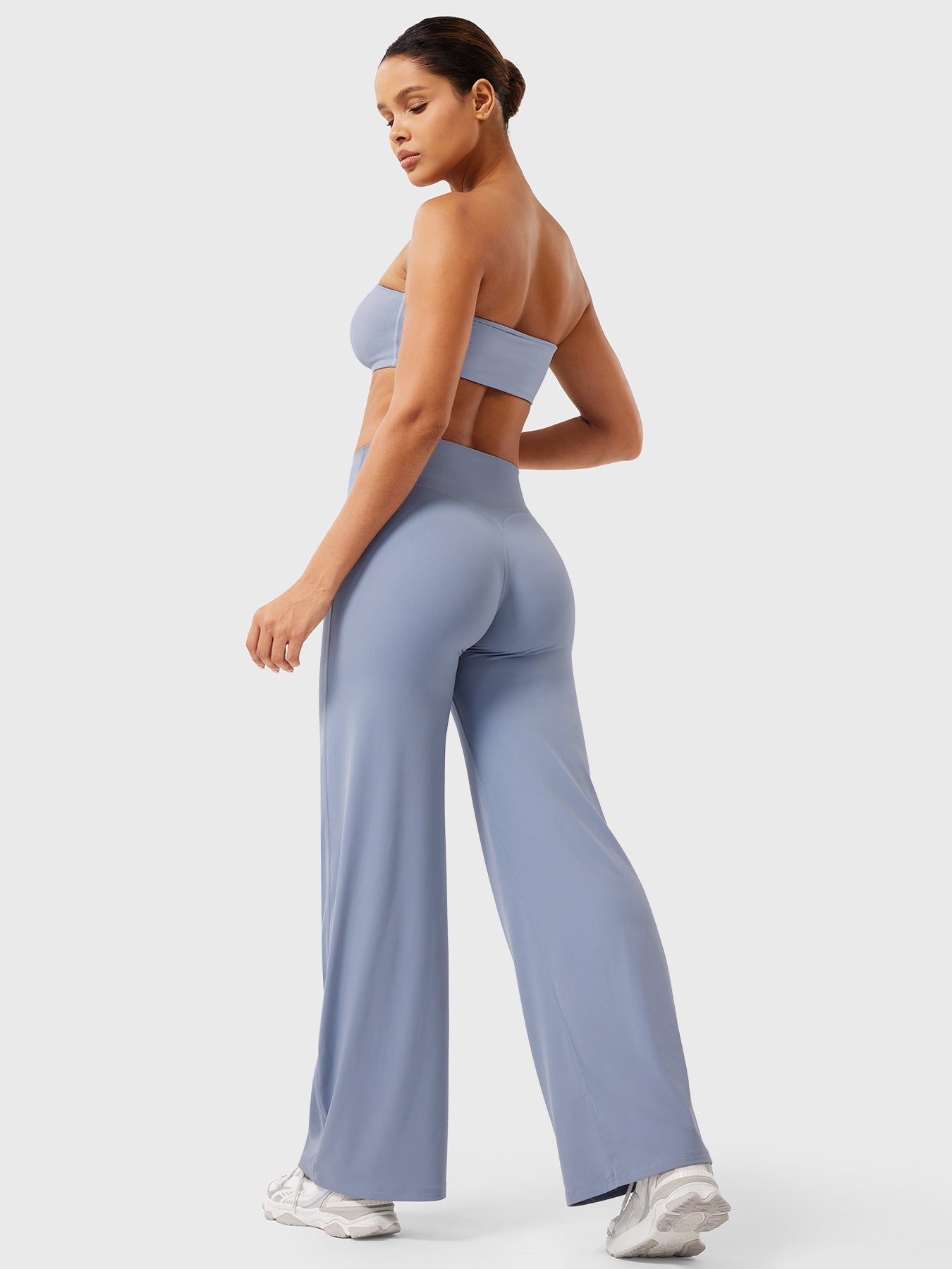 Pantalon évasé taille haute pour femme – coupe large pour tous les jours
