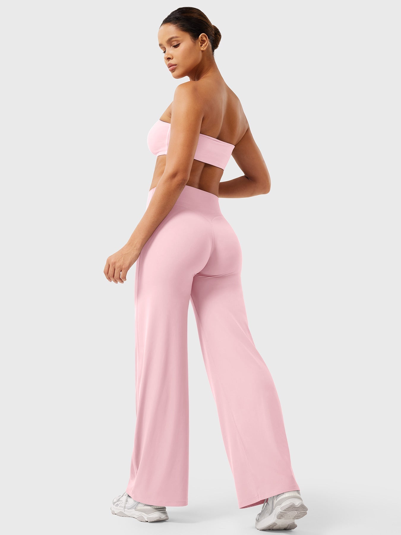 Pantalon évasé taille haute pour femme – coupe large pour tous les jours