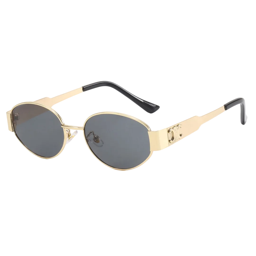 Ochelari de soare ovali retro pentru femei, inspirați vintage, cu protecție UV